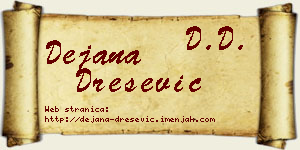 Dejana Drešević vizit kartica